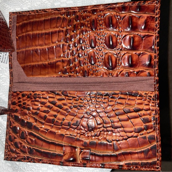 Brahmin Modern Checkbook Wallet, Pecan Melbourne, NWT - Picture 7 of 9